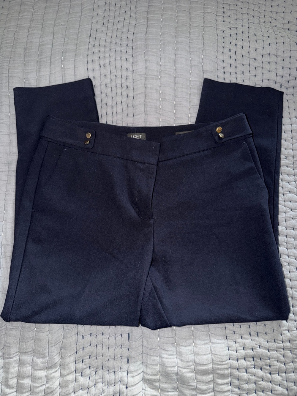 LOFT Navy Straight-Leg Women's pants